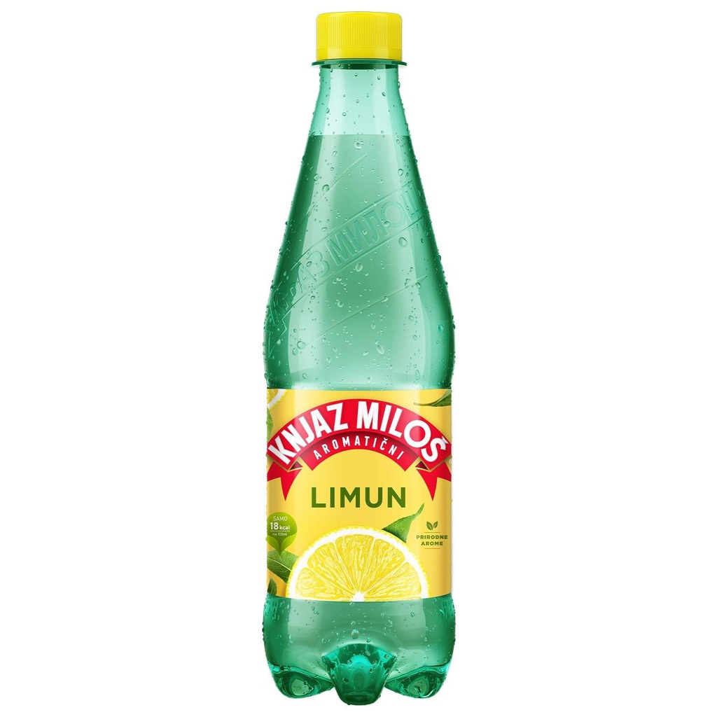 Knjaz Miloš gazirana voda limun PET 0,5l X12 paket