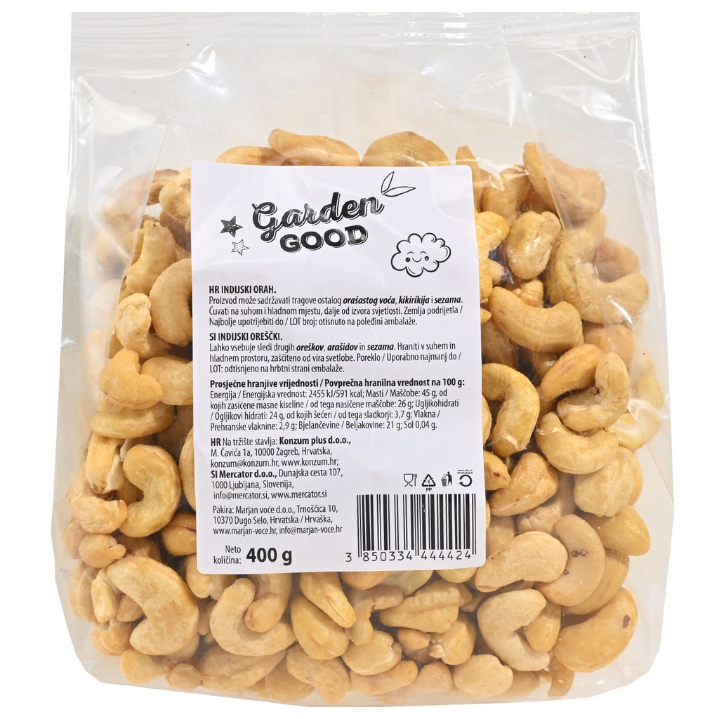 Green Garden indijski orah sirovi 400g