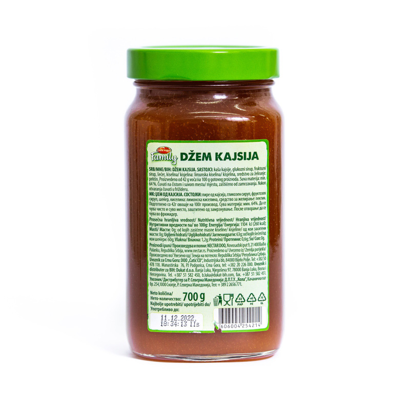 Džem kajsija 700g Nectar