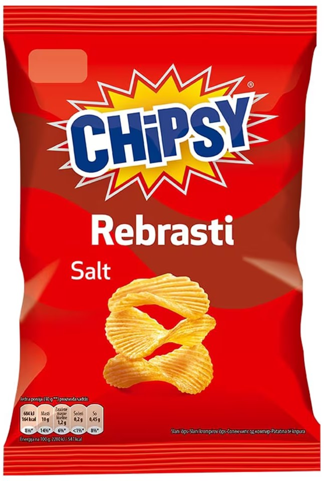 Marbo Chipsy rebrasti čips 95g