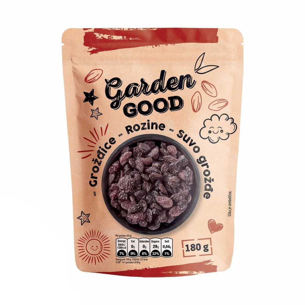 Garden Good suvo grožđe 180g