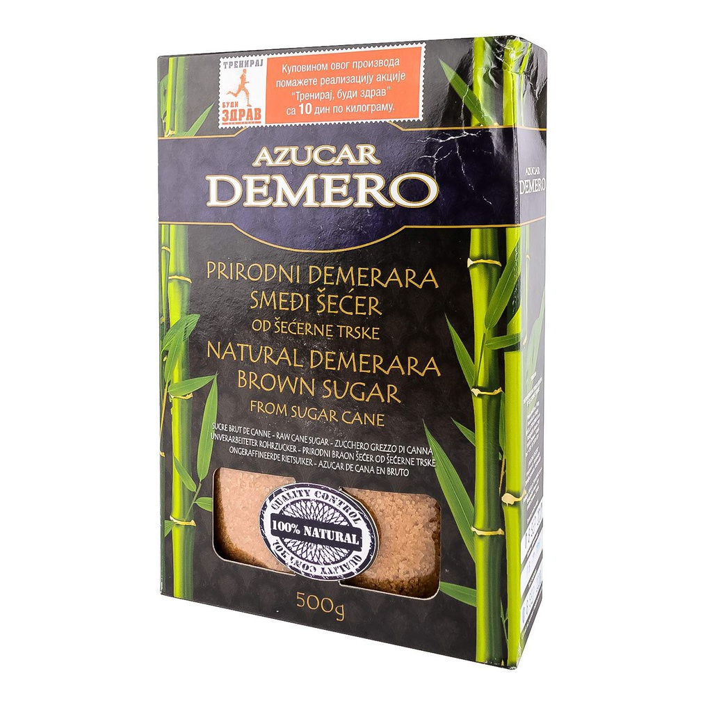 Demero smeđi šećer u kutiji 500g