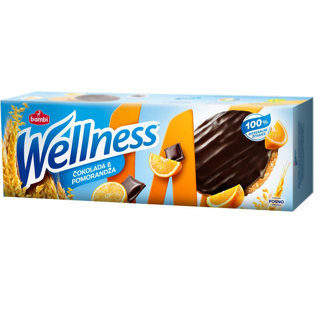 Wellness integralni keks sa čokoladom i narandžom 155g