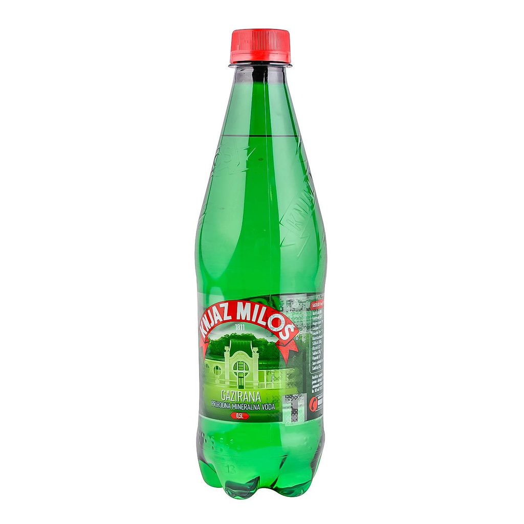 Knjaz Miloš gazirana voda PET 0,5l X12 paket