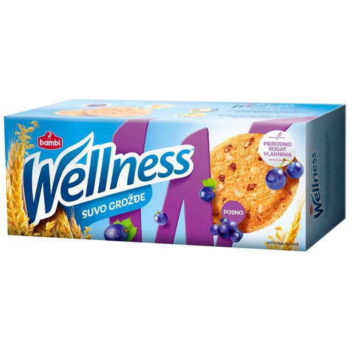 Wellness keks sa suvim grožđem 210g