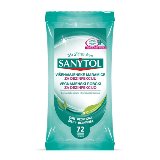 Sanytol vlažne maramice za dezinfekciju univerzalne 72/1
