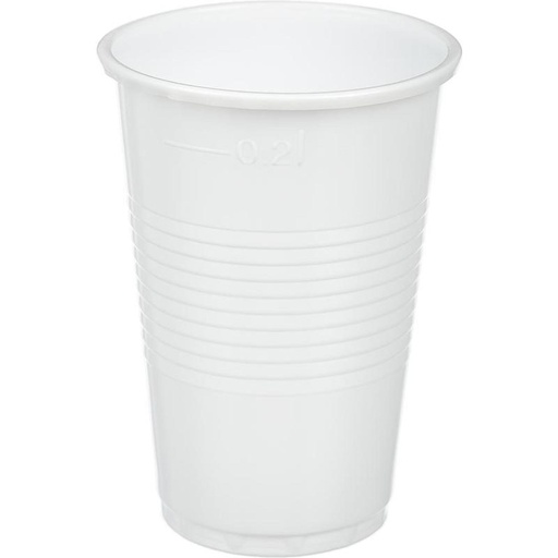 Čaša 0,2l dopla PVC bela 100/1
