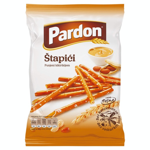 Pardon štapići punjeni kikirikijem 100g