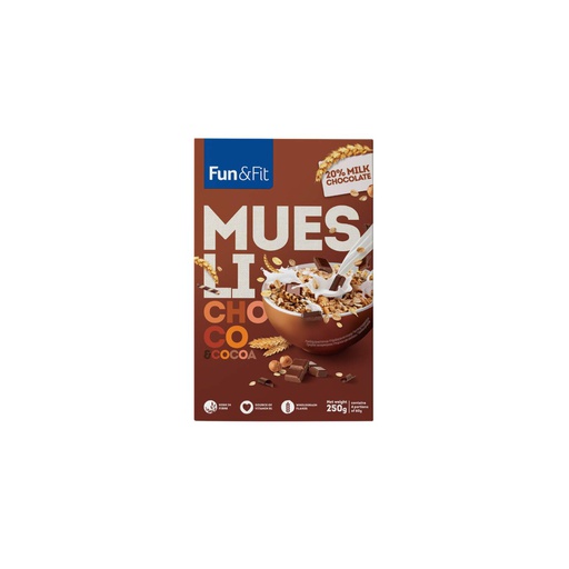 Fun&amp;Fit Muesli Choco&amp;cocoa 250g
